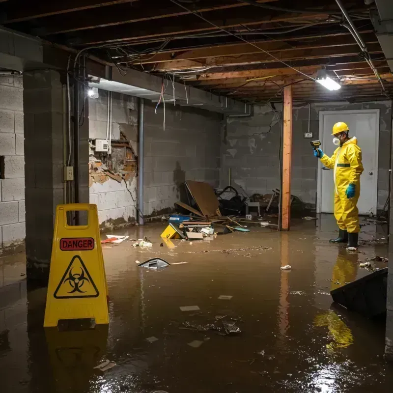 Flooded Basement Electrical Hazard in Holden, ME Property